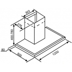 KUZZO 德信 GRANDE1200 1200mm 鍛壓不銹鋼煙導式抽油煙機